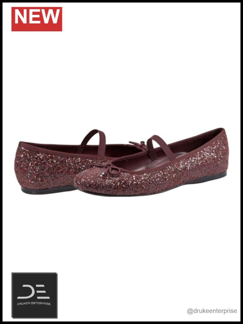 Bandolino Phalon Mary Jane Ballet Flats Glitter Round Toe Slip-On